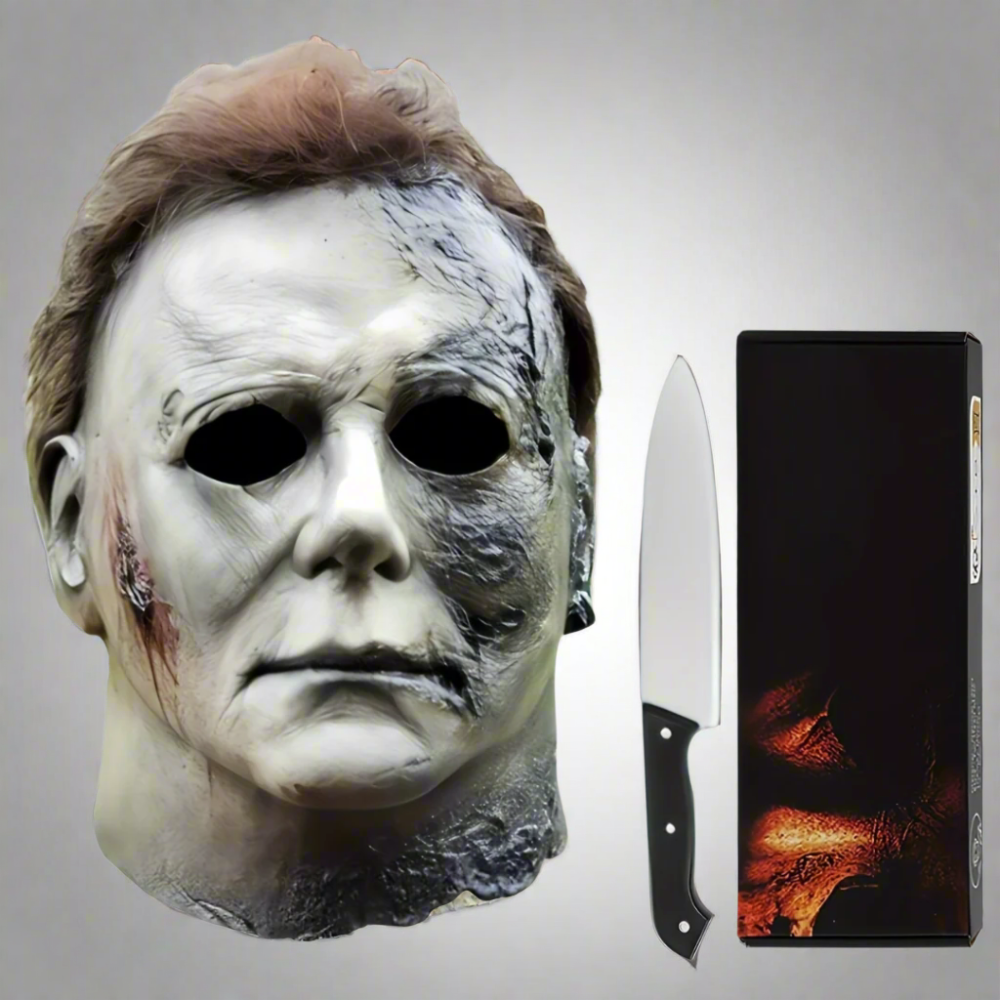 Men’s Realistic Scary Halloween Mask Set | Horror Prop Knife - Image 3