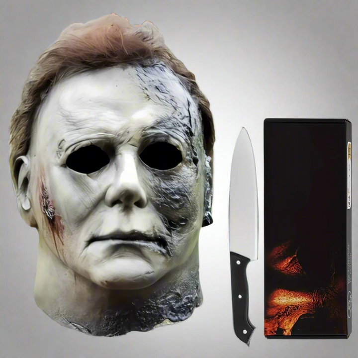 Men’s Realistic Scary Halloween Mask Set | Horror Prop Knife - Image 3