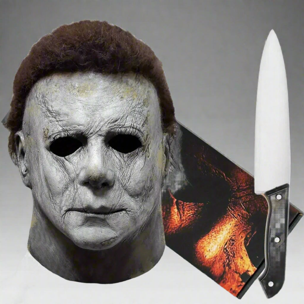Men’s Realistic Scary Halloween Mask Set | Horror Prop Knife - Image 6