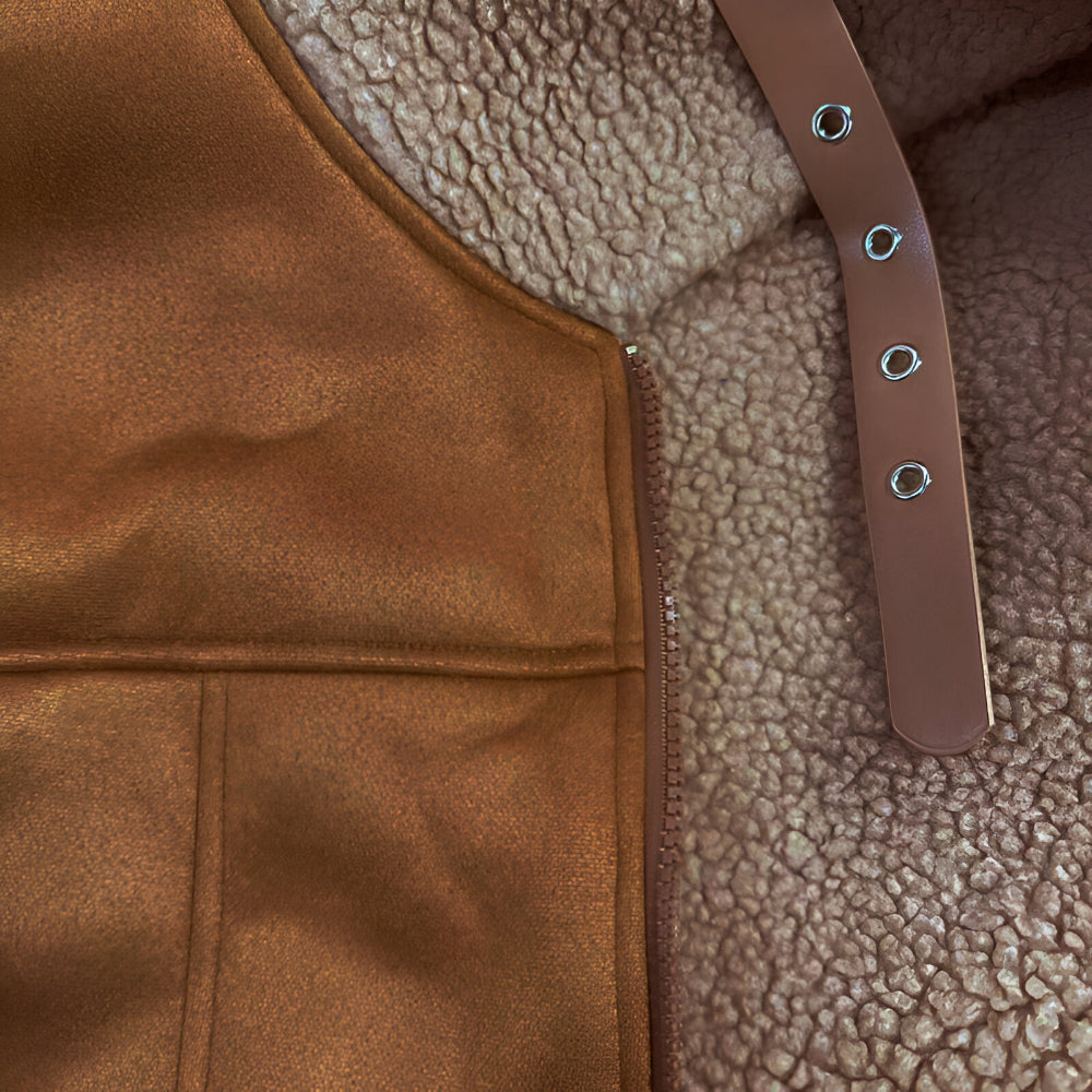 Men’s Vintage Shearling Aviator Jacket | Warm Winter Coat