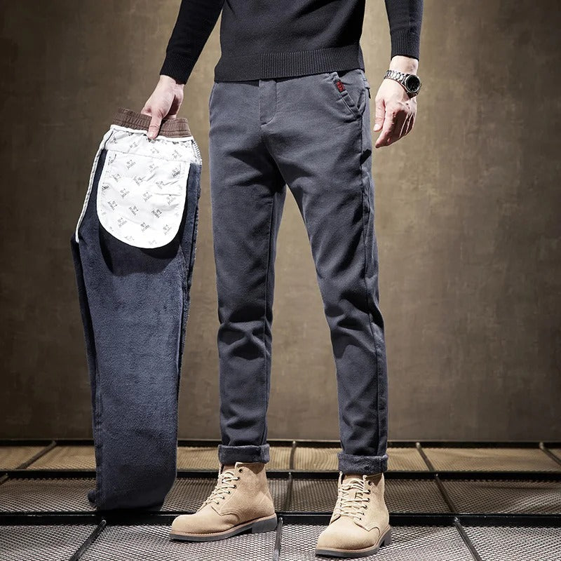 Men’s Warm Work Trousers | Winter Joggers Fleece-Lined