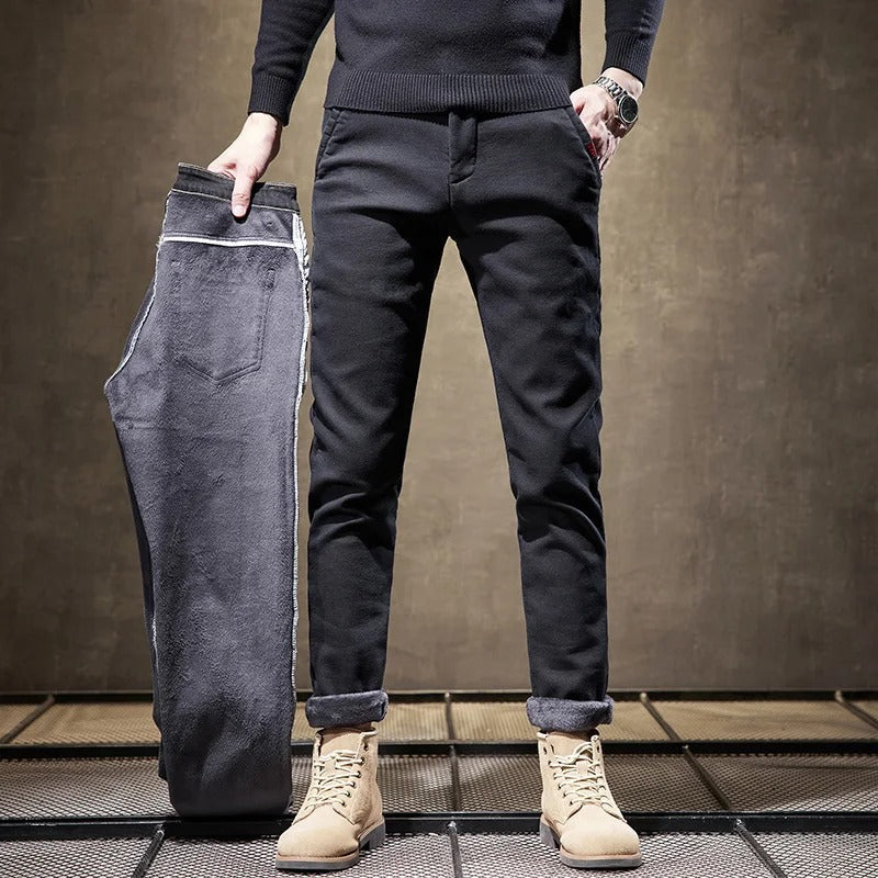 Men’s Warm Work Trousers | Winter Joggers Fleece-Lined