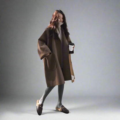 Women’s Oversized Spring Coat | Lightweight Long Trench