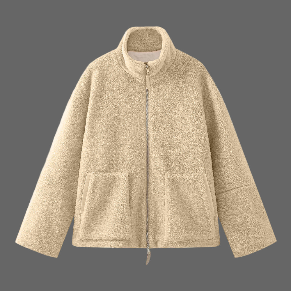 Women Oversized Fleece Jacket Ivyshape - Image 4