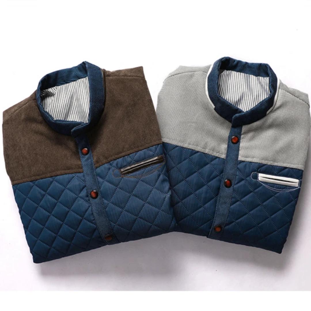 Men’s Quilted Winter Jacket | Lightweight, Stand Collar