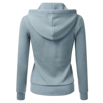 Women’s Fitted Zip Up Sweatshirt Hoodie | Slim, Casual Fit