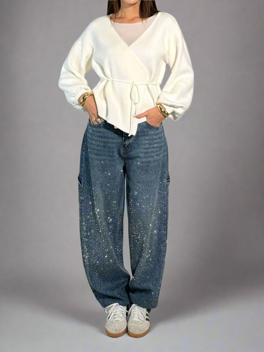 Women's Cargo Baggy Jeans | Wide Leg, High Waisted