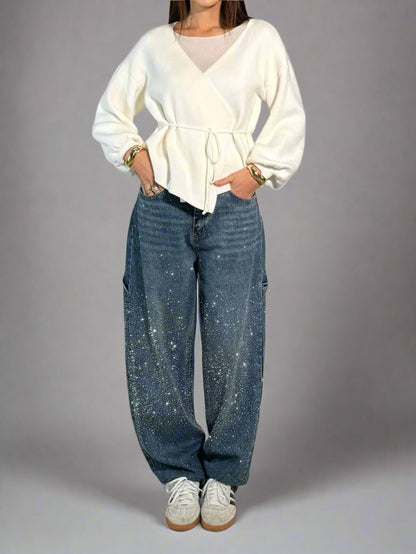 Women's Cargo Baggy Jeans | Wide Leg, High Waisted
