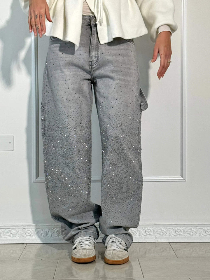 Women's Cargo Baggy Jeans | Wide Leg, High Waisted