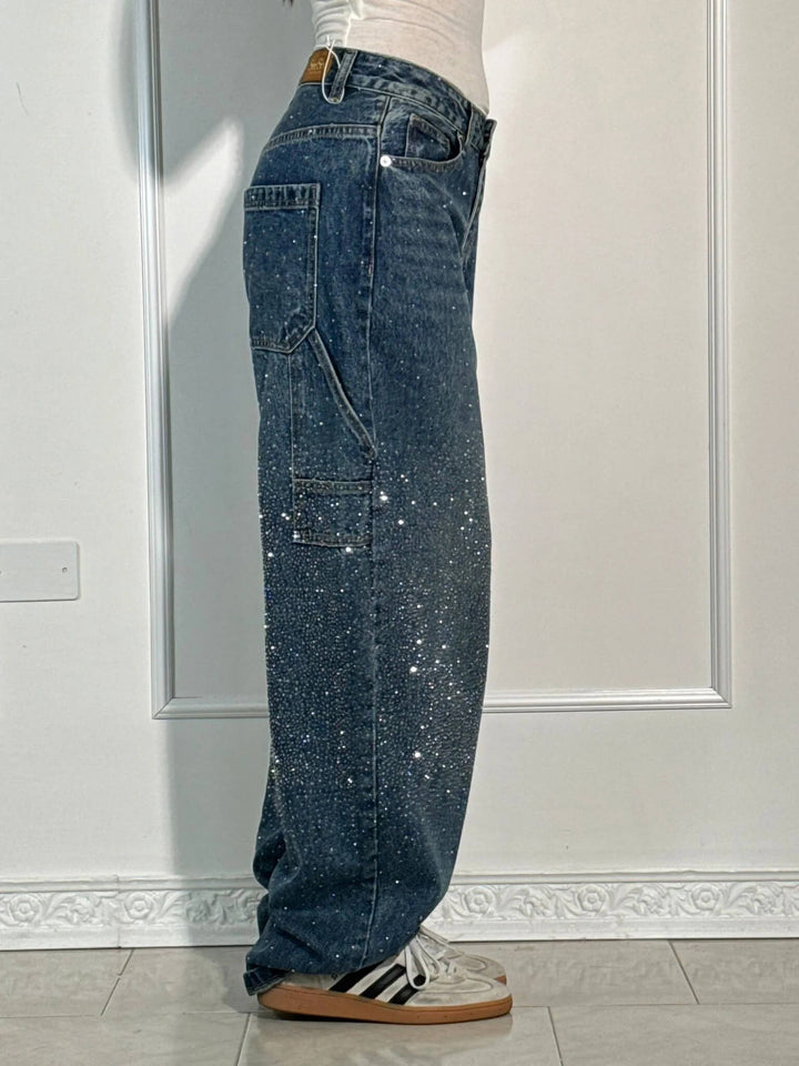 Women's Cargo Baggy Jeans | Wide Leg, High Waisted