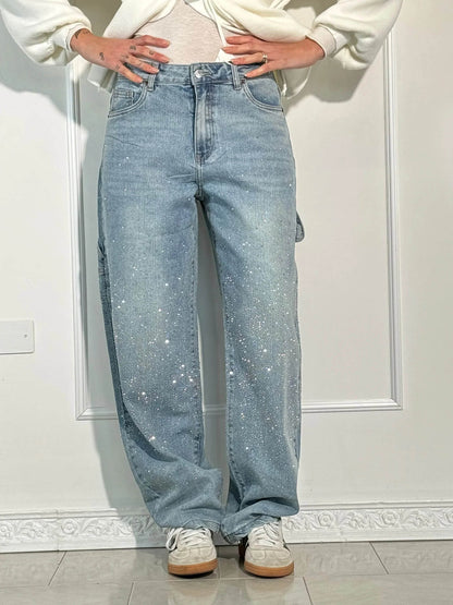 Women's Cargo Baggy Jeans | Wide Leg, High Waisted