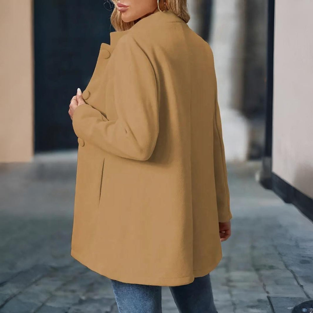 Women’s Elegant Winter Coat | Tailored Stand Collar Overcoat