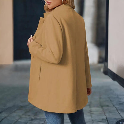 Women’s Elegant Winter Coat | Tailored Stand Collar Overcoat