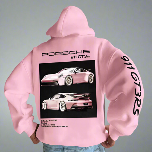 Men’s Graphic Winter Hoodie | Long Sleeve Car Print