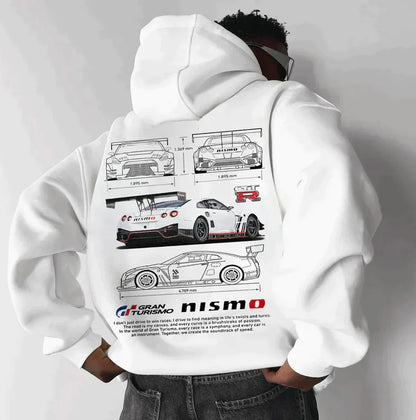 Men’s Graphic Winter Hoodie | Long Sleeve Car Print