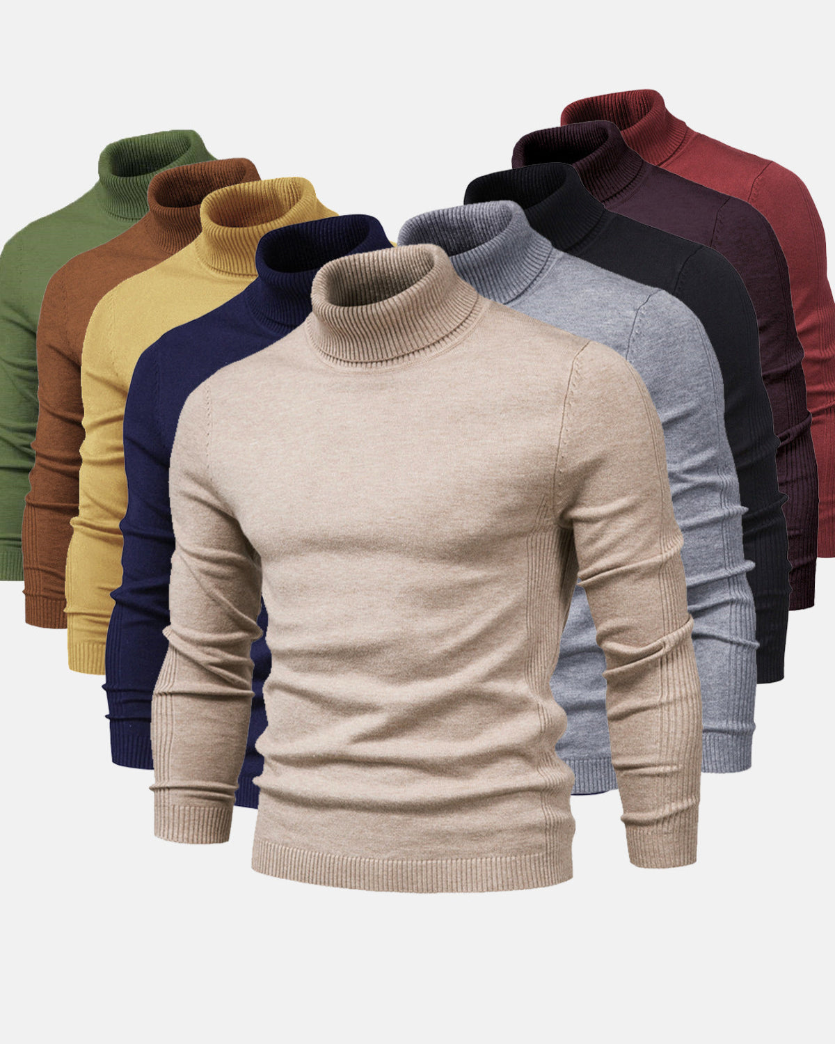 Men’s Knitted Turtleneck Sweater | Warm Winter Roll Neck