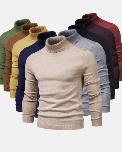 Men’s Knitted Turtleneck Sweater | Warm Winter Roll Neck