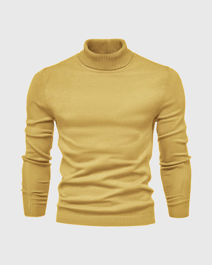 Men’s Knitted Turtleneck Sweater | Warm Winter Roll Neck