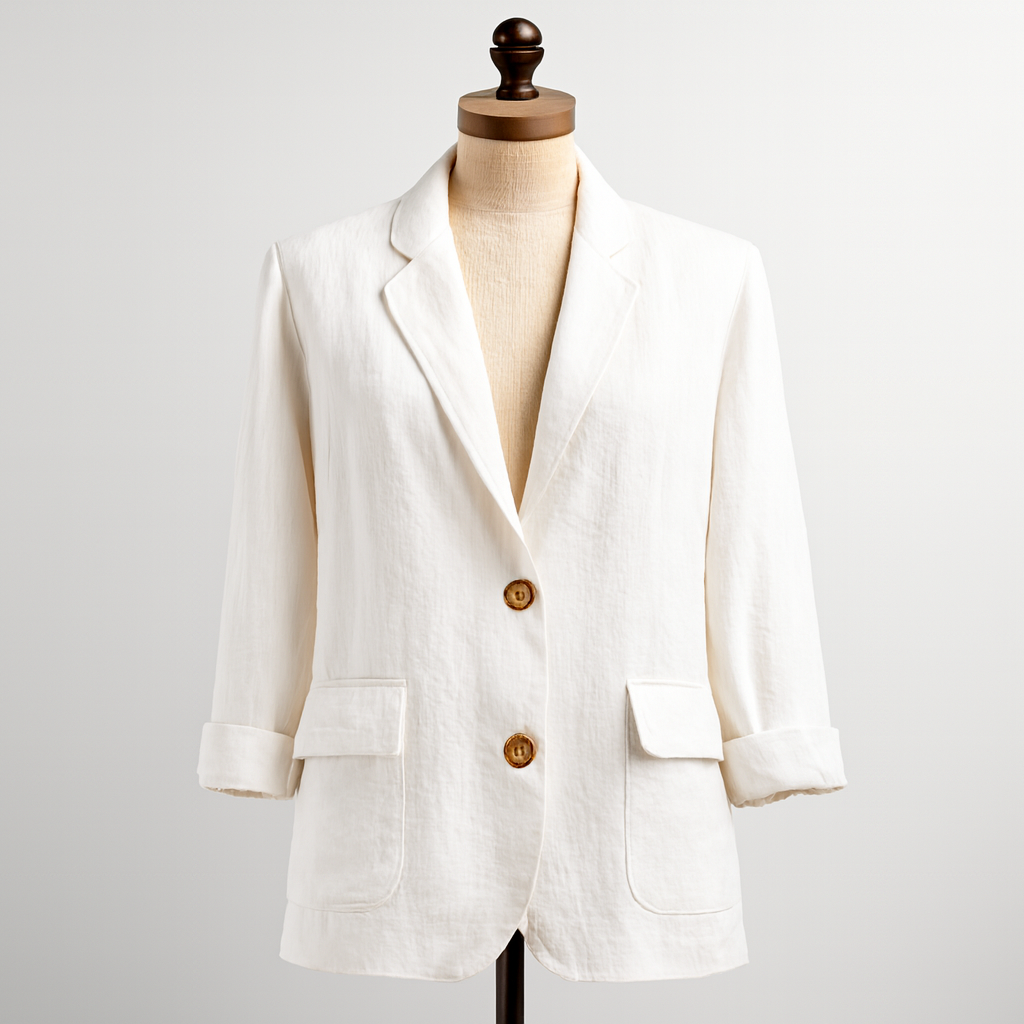 Studio style luxury white blazer