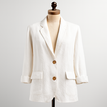 Studio style luxury white blazer