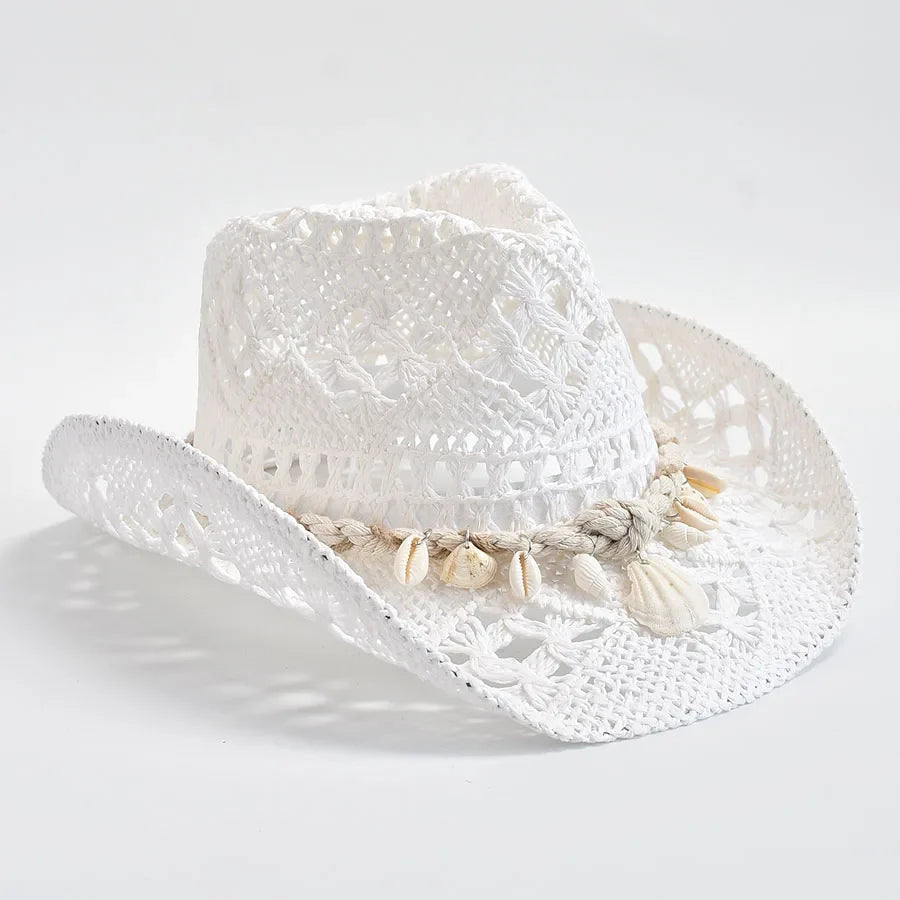 Women Cowboy Straw Hat | Beach Style Cowgirl Accessory