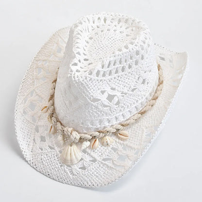 Women Cowboy Straw Hat | Beach Style Cowgirl Accessory