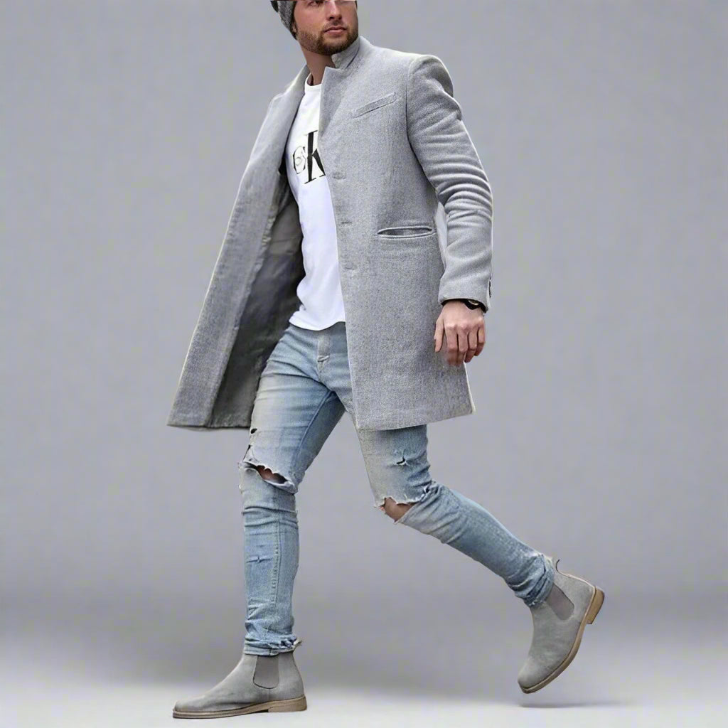 Men's Trench Long Coat | Elegant, Winter