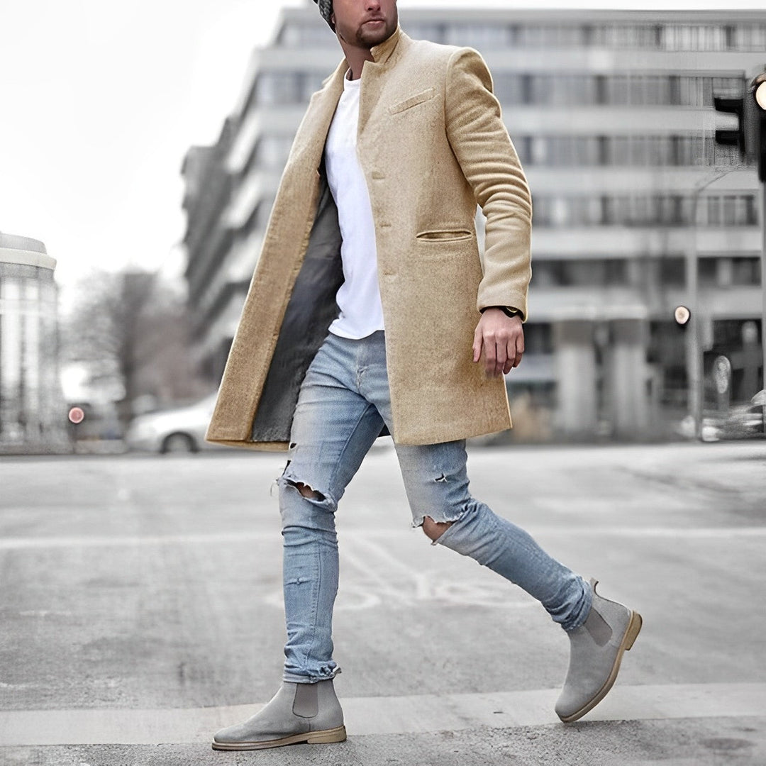 Men's Trench Long Coat | Elegant, Winter