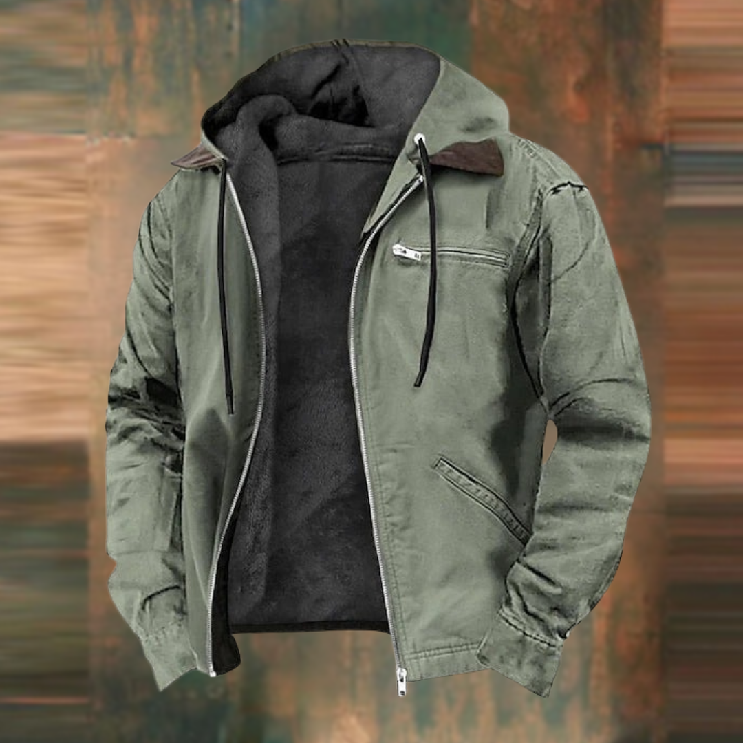 Men's Cotton Hooded Jacket-4