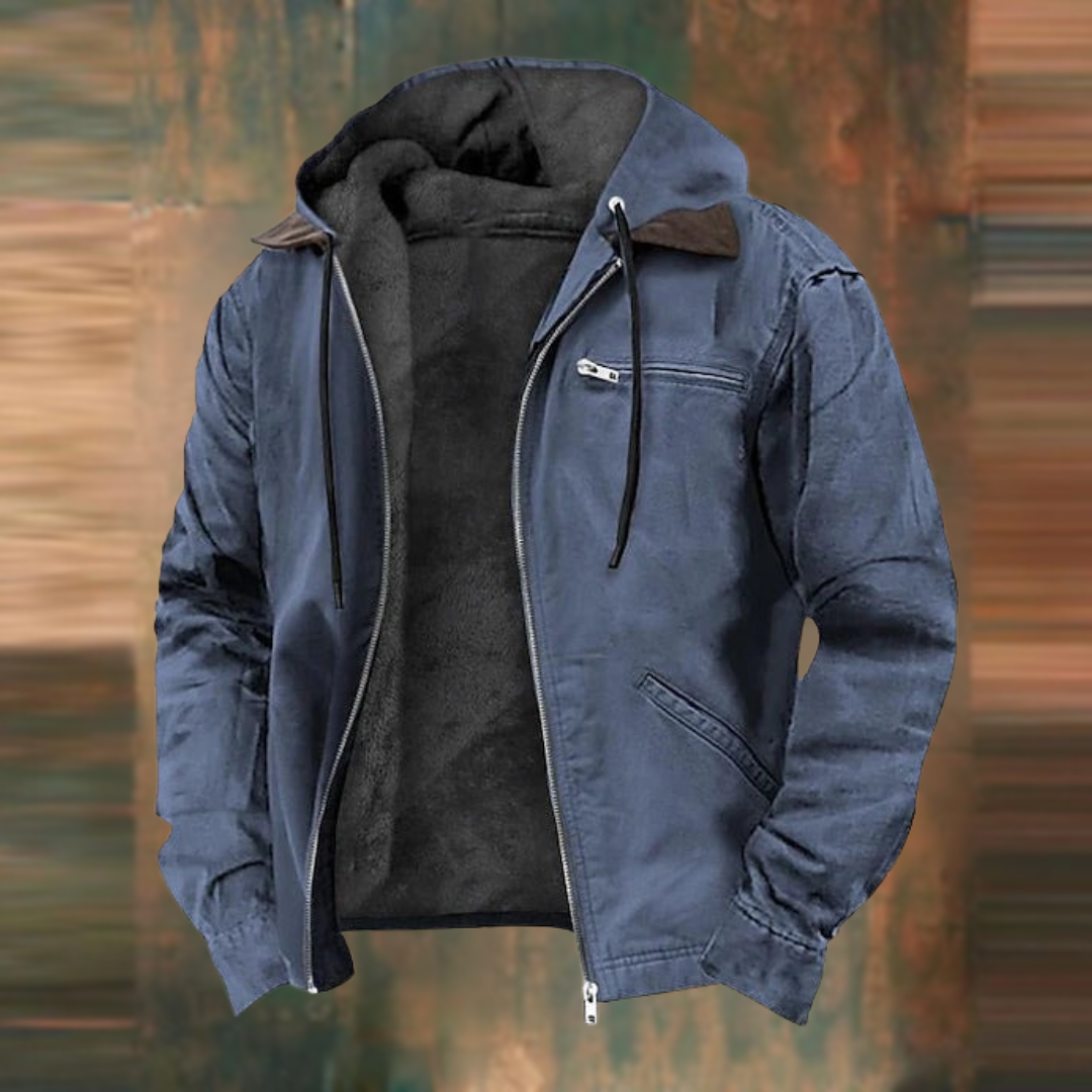 Men's Cotton Hooded Jacket-5