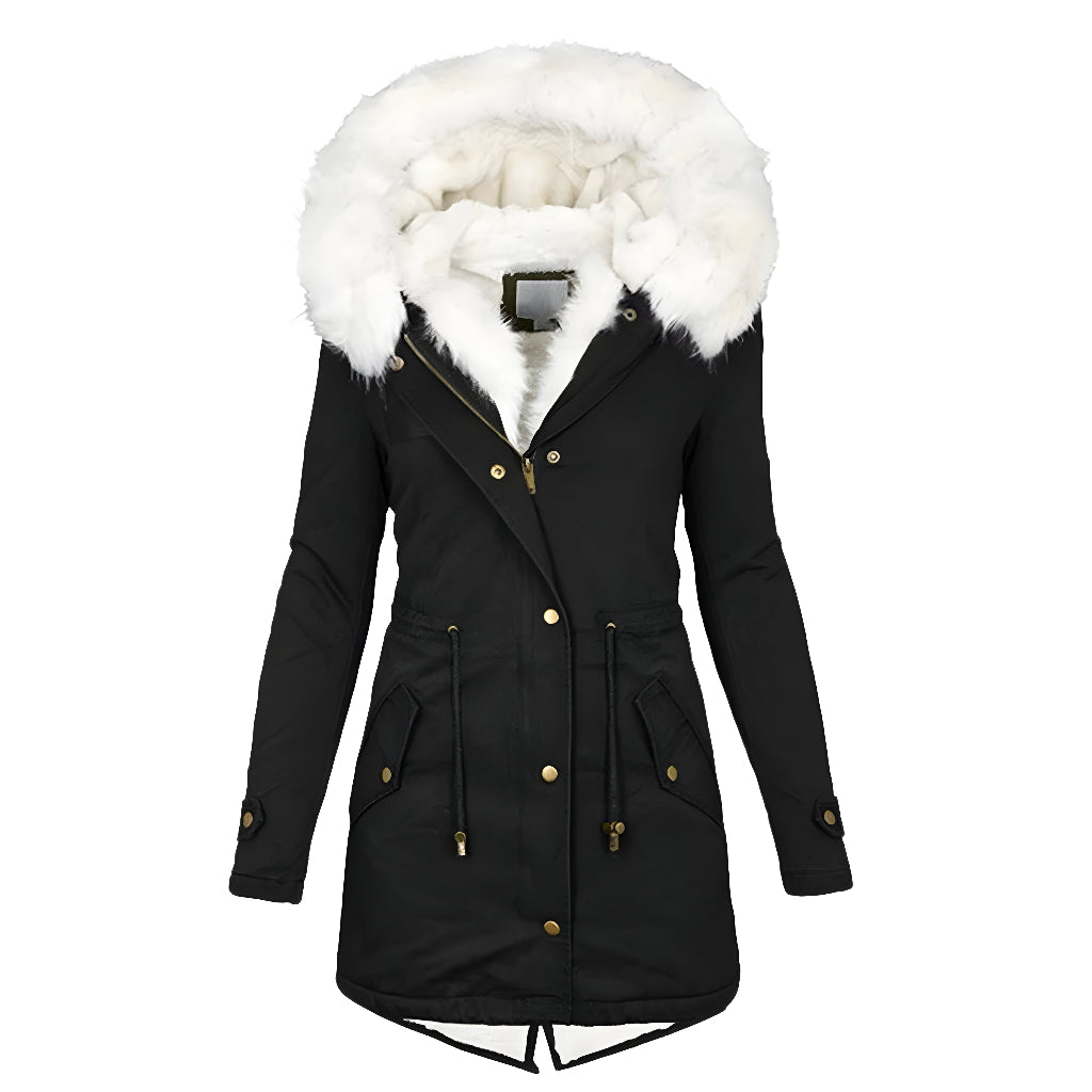 Women’s Hooded Winter Parka Coat | Faux Fur Warm Insulated
