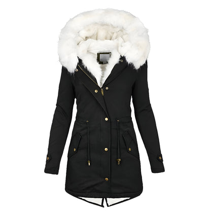 Women’s Hooded Winter Parka Coat | Faux Fur Warm Insulated