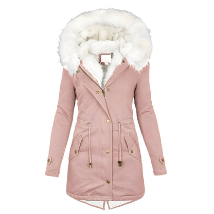 Women’s Hooded Winter Parka Coat | Faux Fur Warm Insulated