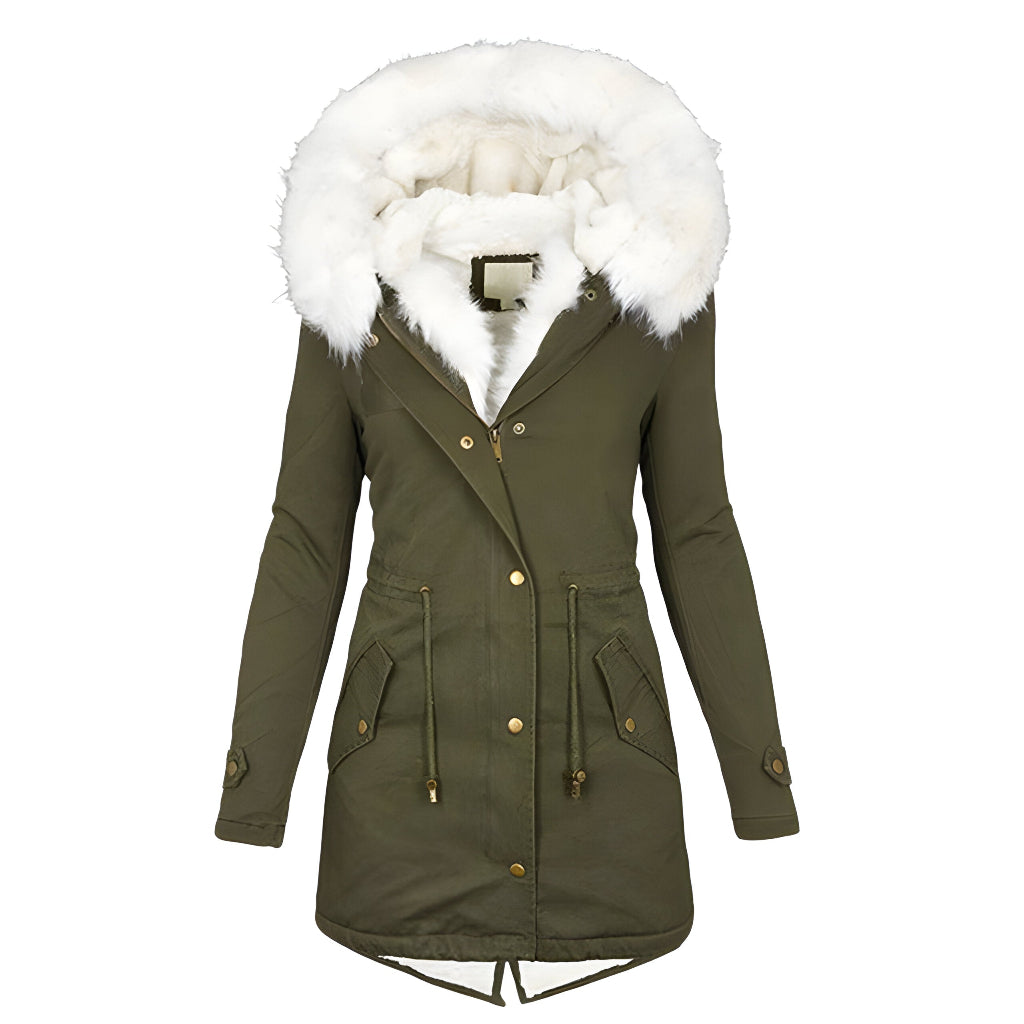 Women’s Hooded Winter Parka Coat | Faux Fur Warm Insulated