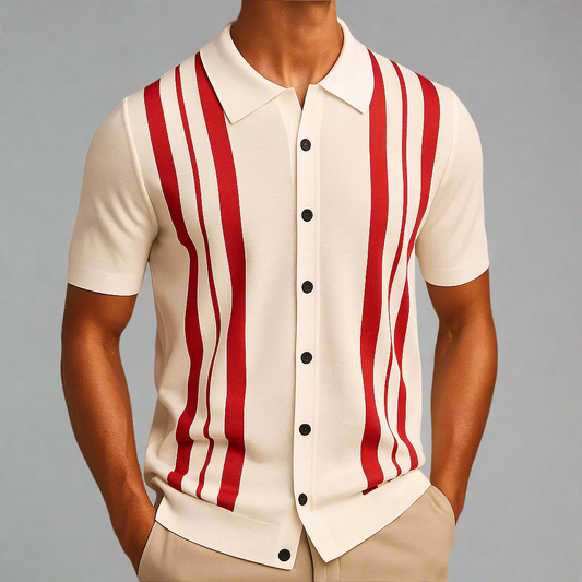 Men's Short Sleeve Polo Shirt | Casual Vintage Style