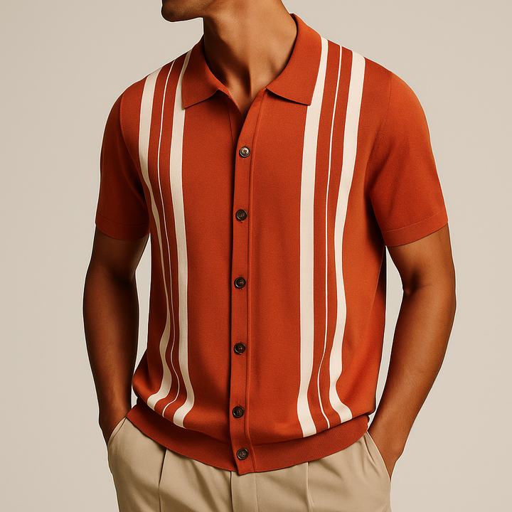 Men's Short Sleeve Polo Shirt | Casual Vintage Style