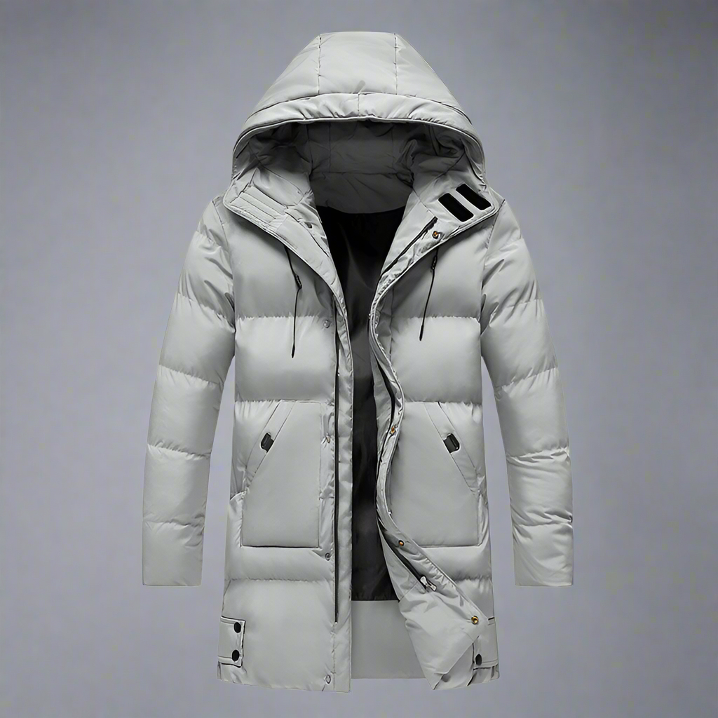 Men's Long Puffer Coat | Winter Waterproof Parka