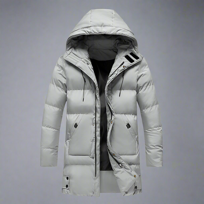Men's Long Puffer Coat | Winter Waterproof Parka