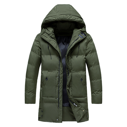Men's Long Puffer Coat | Winter Waterproof Parka