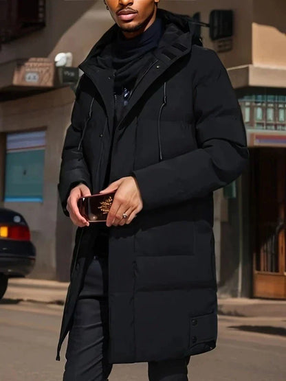 Men's Long Puffer Coat | Winter Waterproof Parka