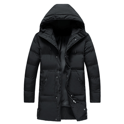 Men's Long Puffer Coat | Winter Waterproof Parka