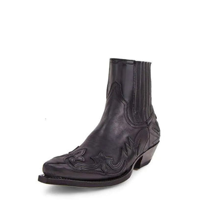 Men’s Leather Cowboy Boots | Western Ankle, Pointed Toe