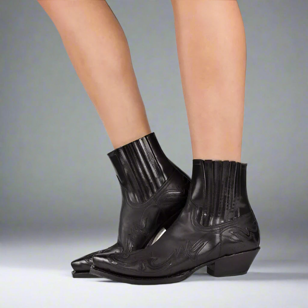 Men’s Leather Cowboy Boots | Western Ankle, Pointed Toe