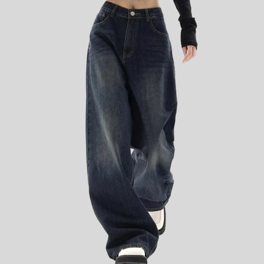 90s Vintage Washed Effect Baggy Boyfriend Jeans