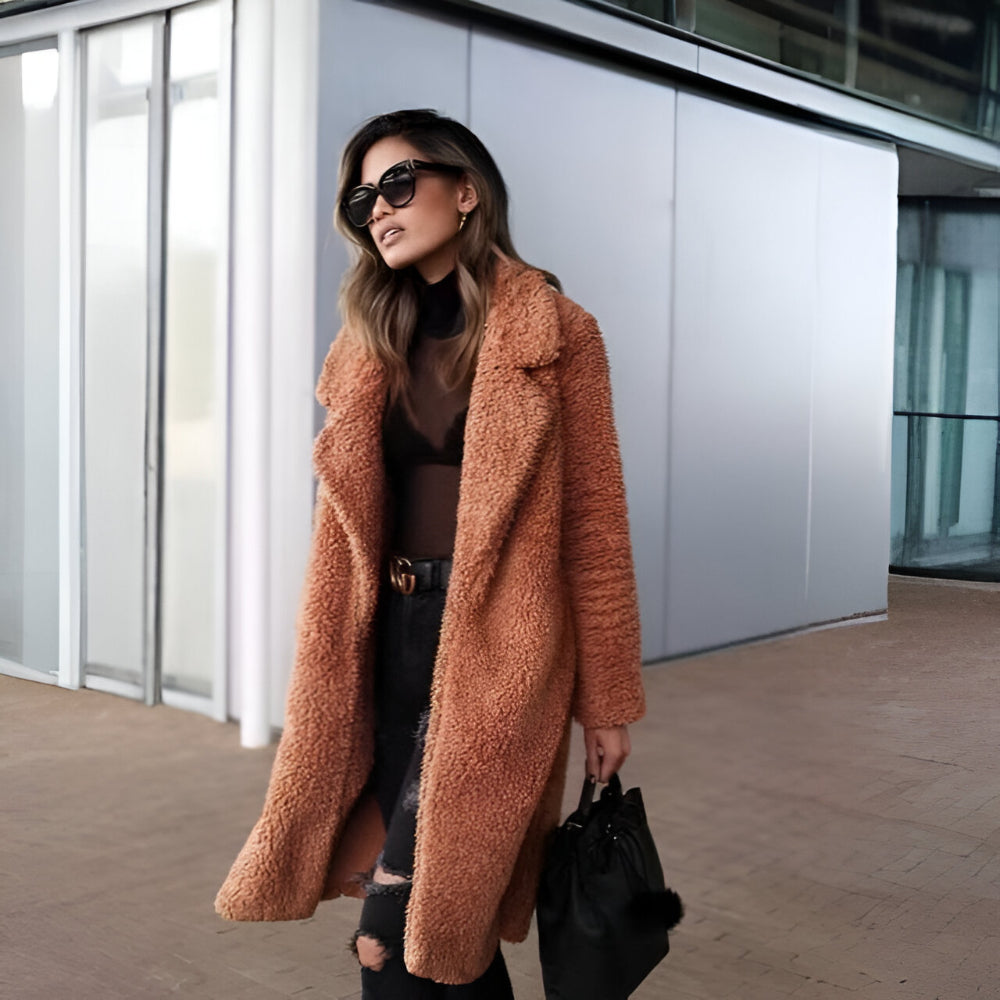 Women’s Oversized Teddy Coat | Long Faux Fur Warm