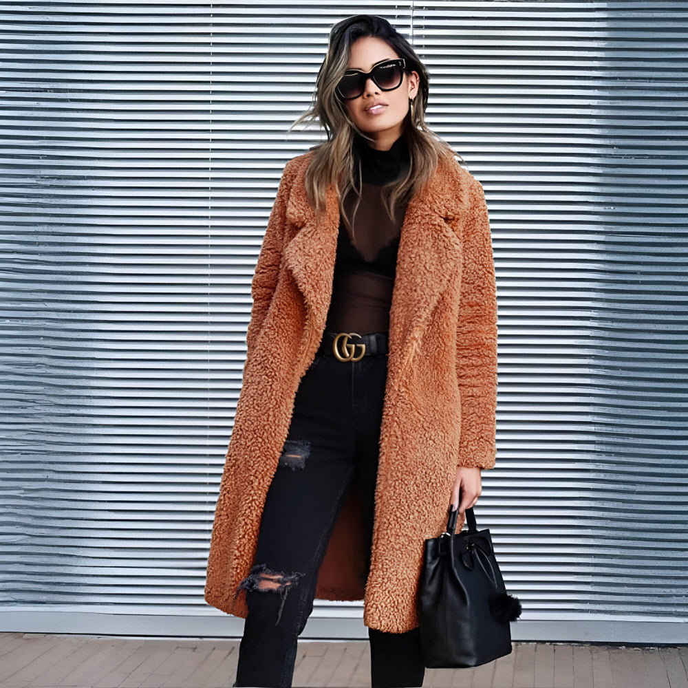 Women’s Oversized Teddy Coat | Long Faux Fur Warm