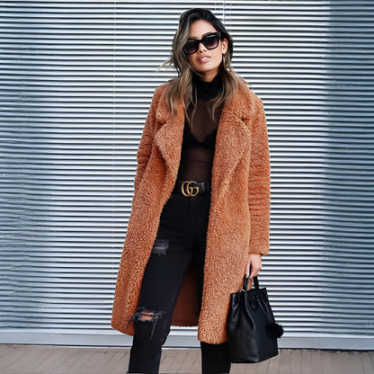 Women’s Oversized Teddy Coat | Long Faux Fur Warm