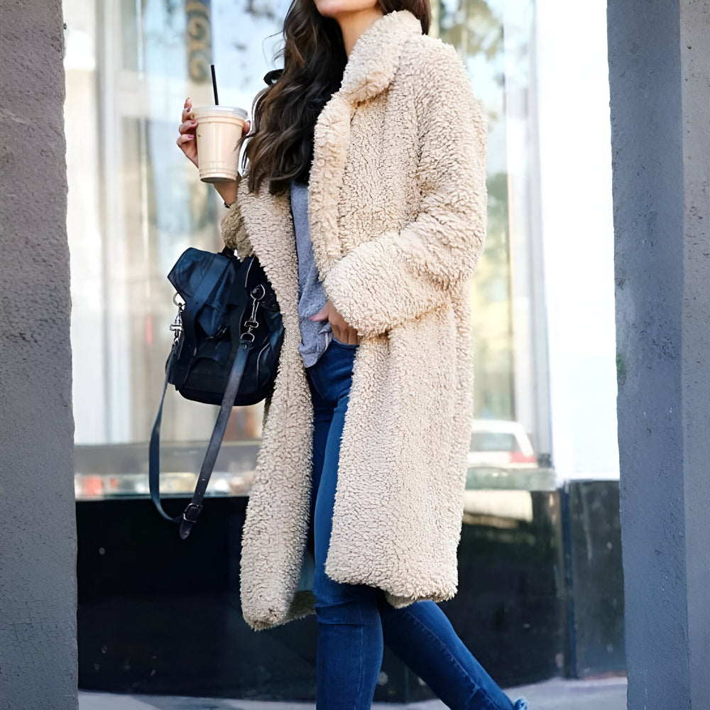Women’s Oversized Teddy Coat | Long Faux Fur Warm