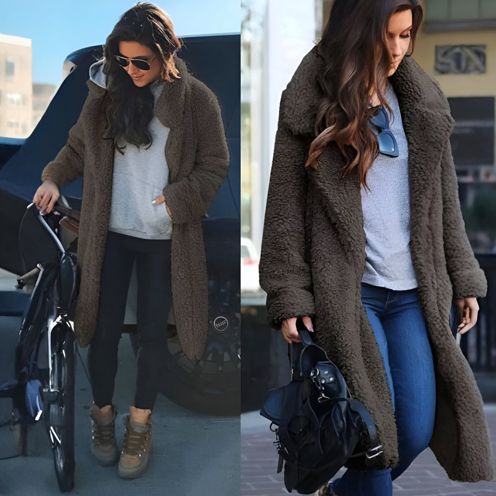 Women’s Oversized Teddy Coat | Long Faux Fur Warm