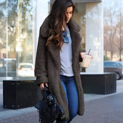 Women’s Oversized Teddy Coat | Long Faux Fur Warm